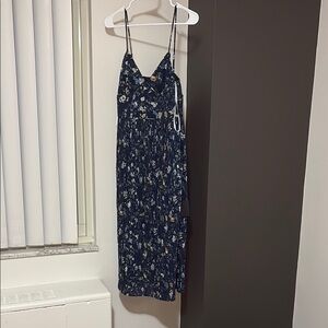 Lulu's Blue Spaghetti Strap Midi Sundress
